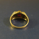 10k y Gold Ring Synthetic Red Stone ~size 6.5 - Previously Loved