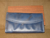 Pitt Leather Ladies Blue Clutch/Wallet
