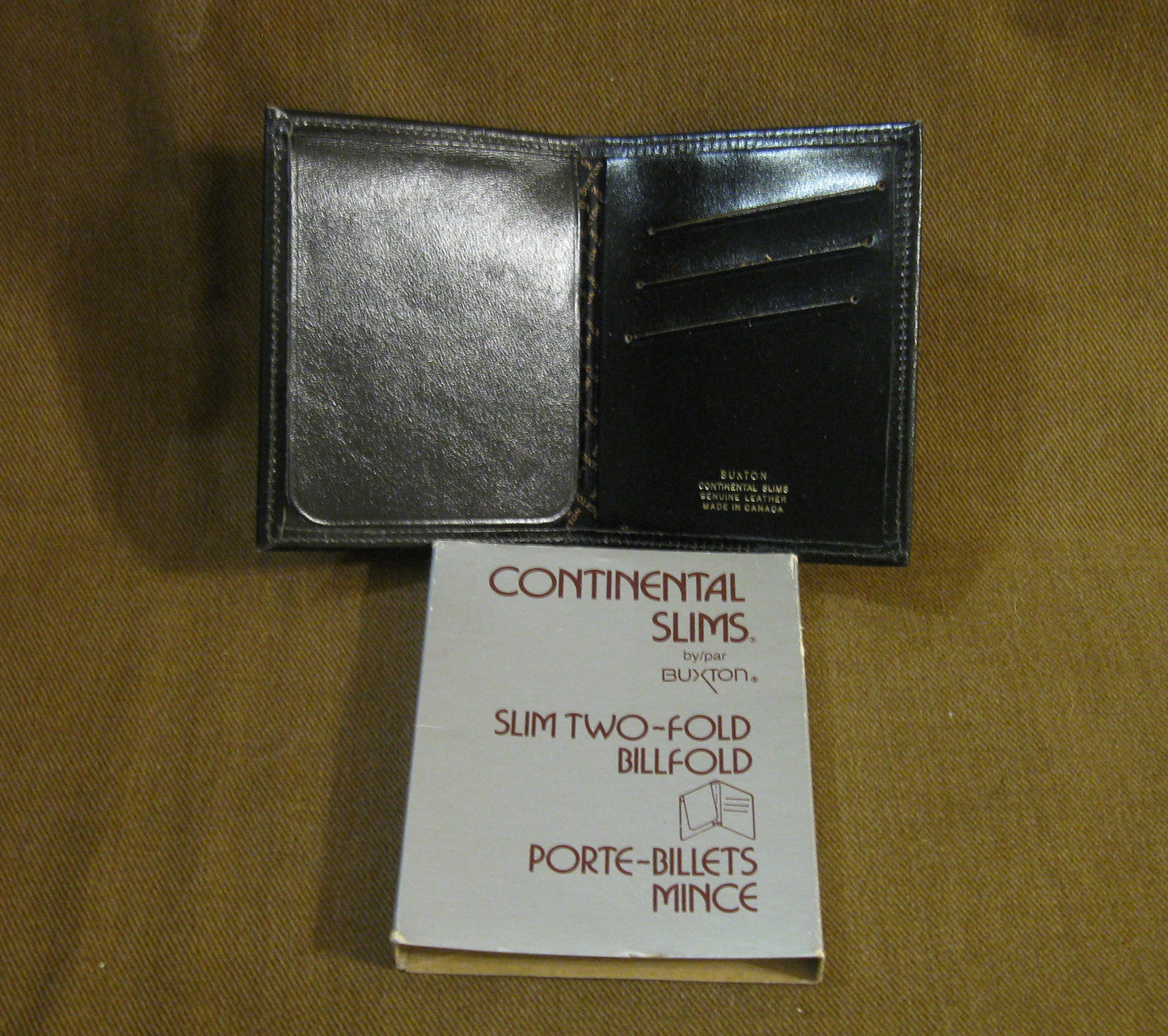 Buxton Slim Two Fold Wallet from the Continental Slims Collection