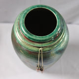 RAKU POTTERY HANDCRAFTED VASE ABOUT 24CM TALL
