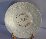 RUSS 50TH ANNIVERSARY PLATE WHITE LACE AND PROMISES