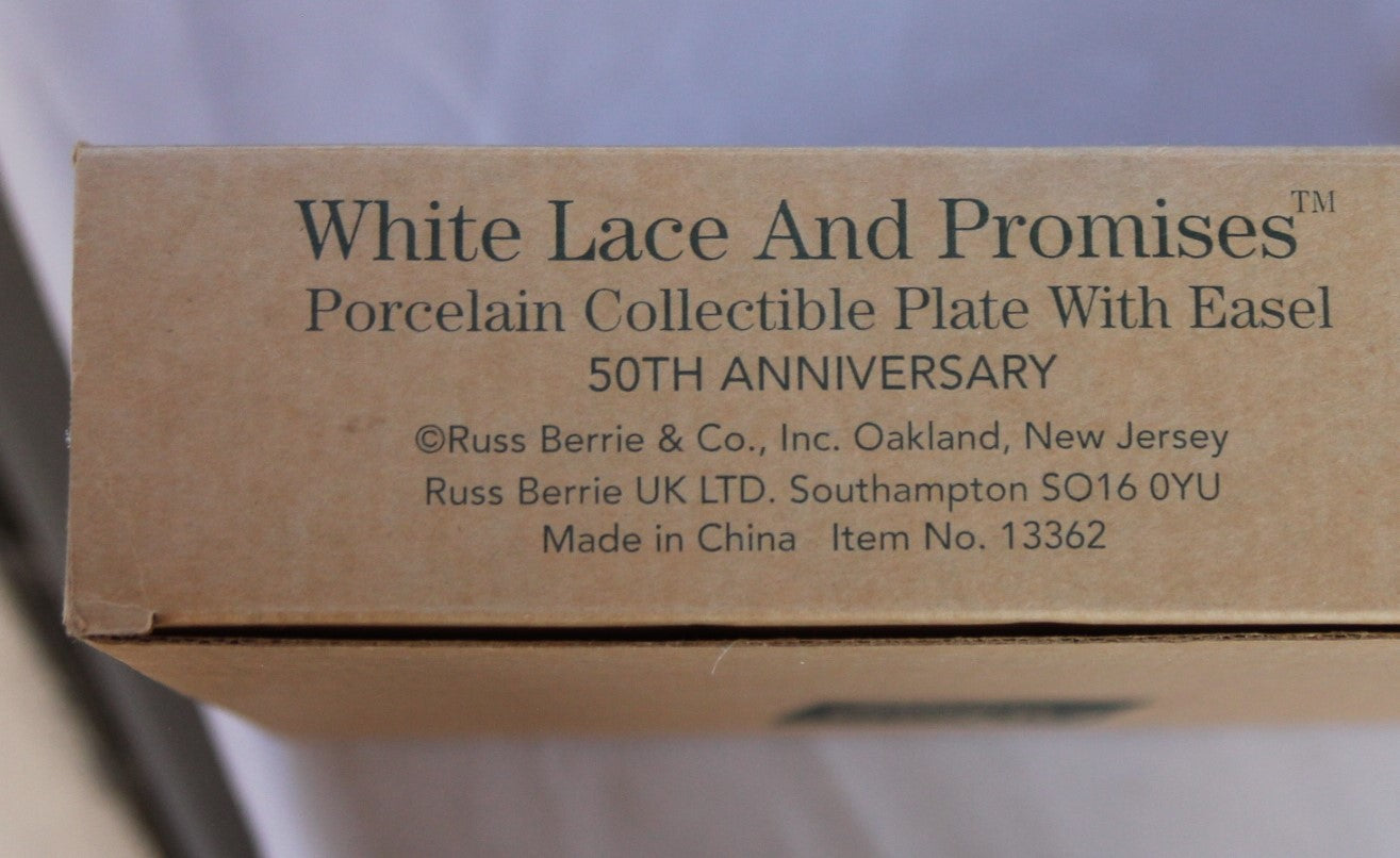 RUSS 50TH ANNIVERSARY PLATE WHITE LACE AND PROMISES