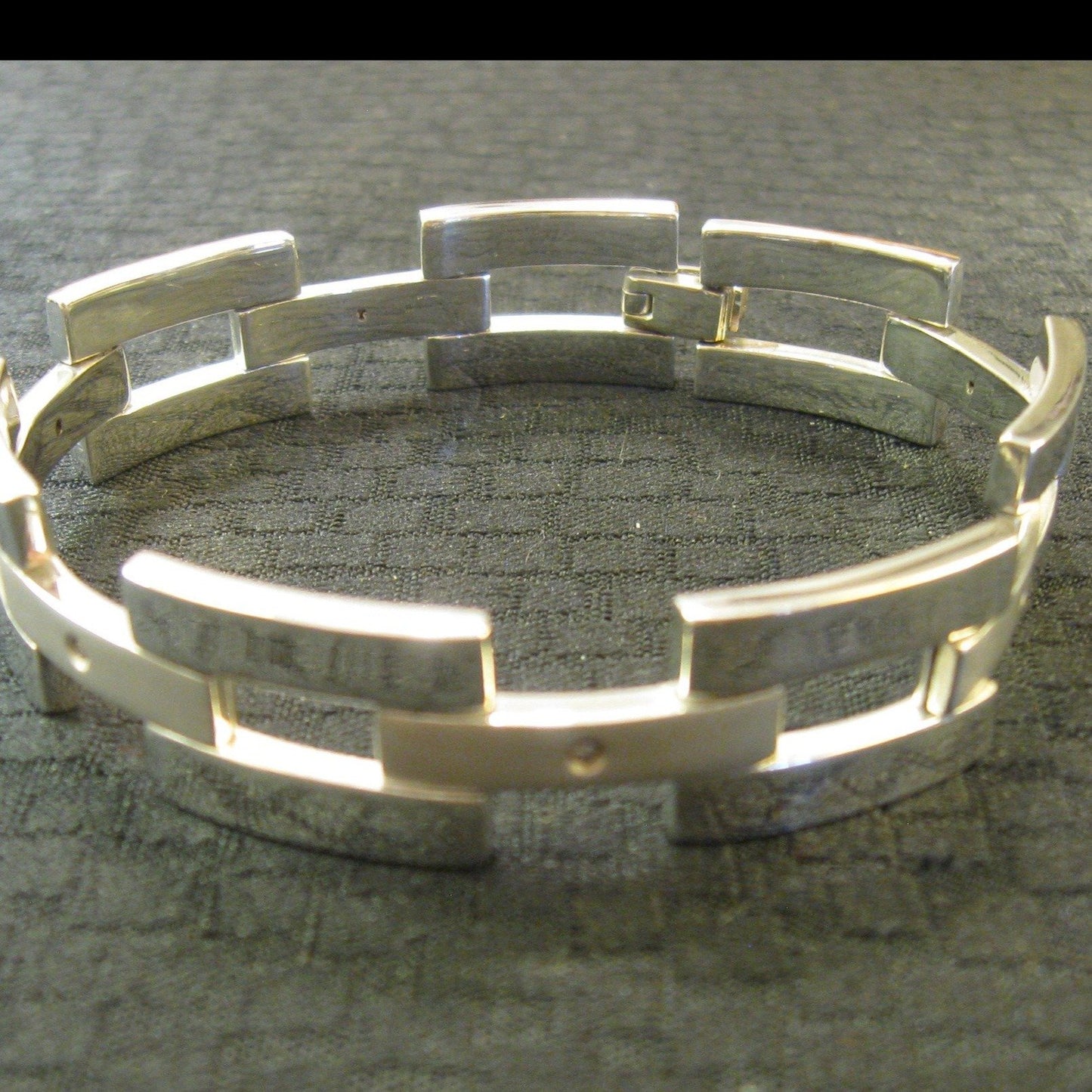 SS Sterling very heavy Link Bracelet Hot Diamond